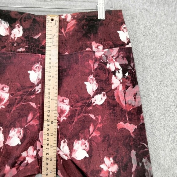 NEW! Soft Surroundings Ankle Leggings Wmns Sz XL Red Floral SuperSlim High Rise - Picture 6 of 14
